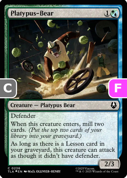 Platypus-Bear TLA Creature  Platypus Bear *Foil* NM