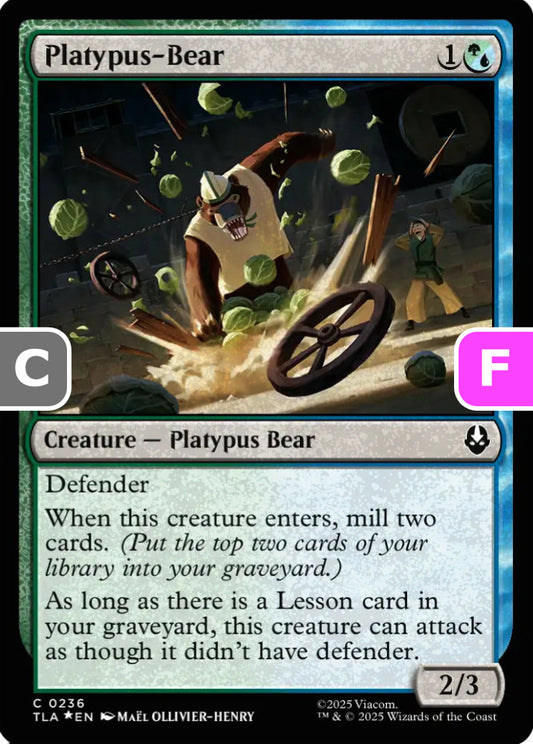Platypus-Bear TLA Creature  Platypus Bear *Foil* NM