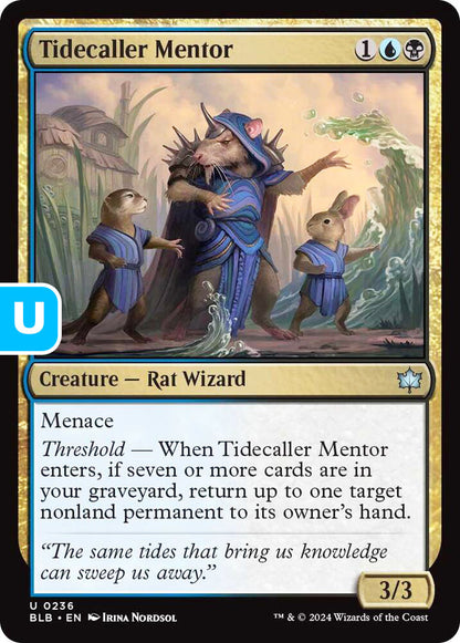 Tidecaller Mentor BLB Creature Rat Wizard NM