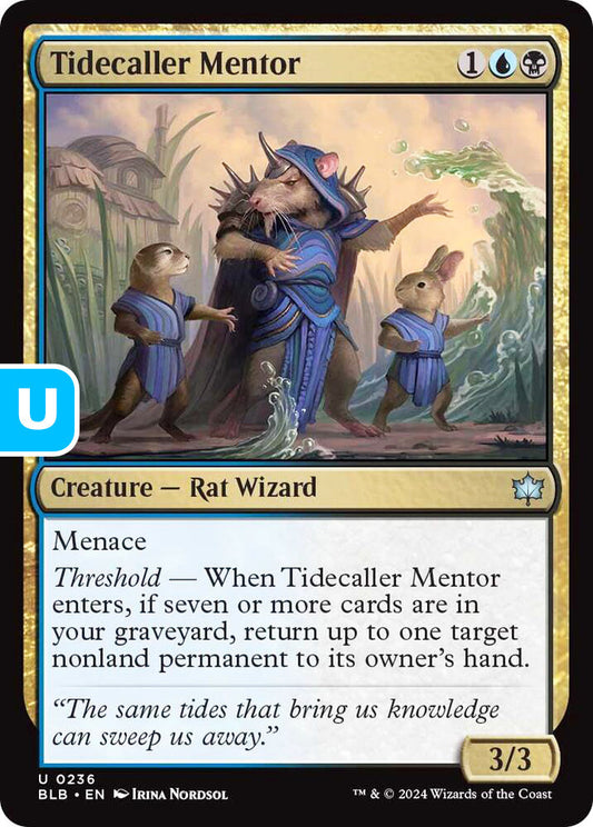 Tidecaller Mentor BLB Creature Rat Wizard NM