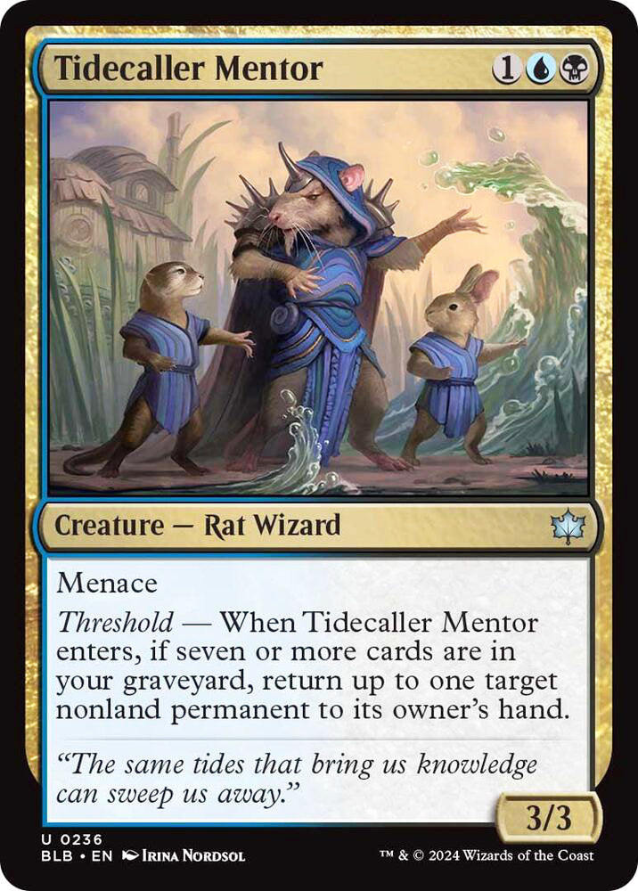 Tidecaller Mentor BLB Creature Rat Wizard NM