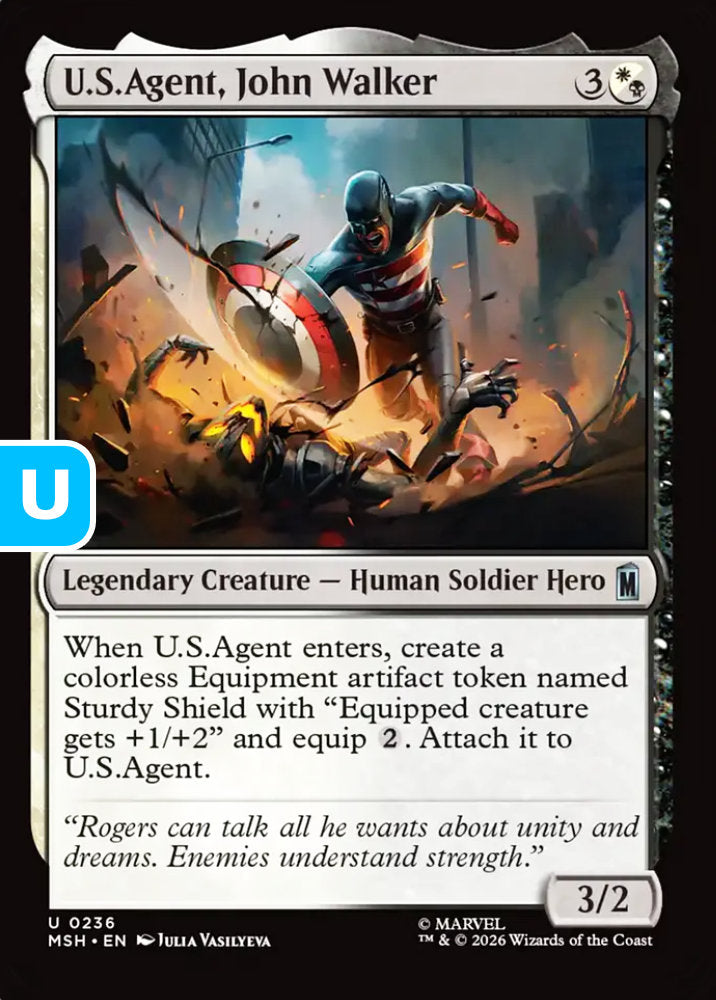 U.S.Agent, John Walker MSH Legendary Creature Human Soldier Hero NM