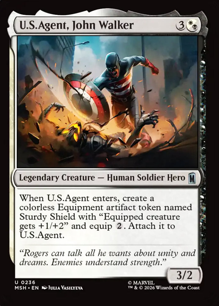 U.S.Agent, John Walker MSH Legendary Creature Human Soldier Hero NM