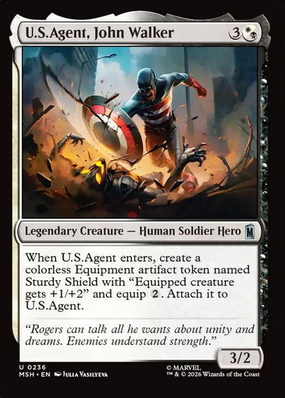 U.S.Agent, John Walker MSH Legendary Creature Human Soldier Hero NM