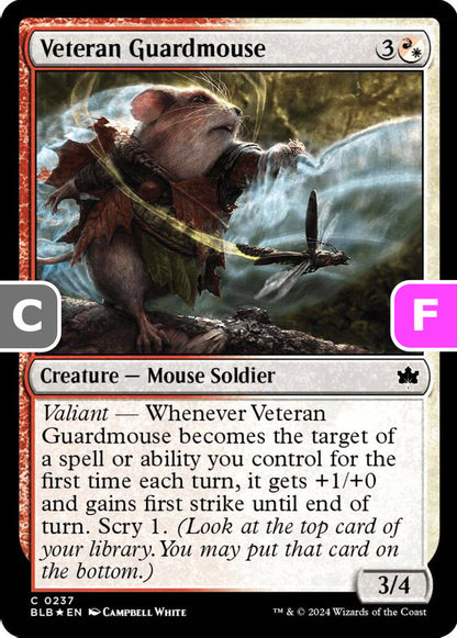 Veteran Guardmouse BLB Creature Mouse Soldier *Foil* NM