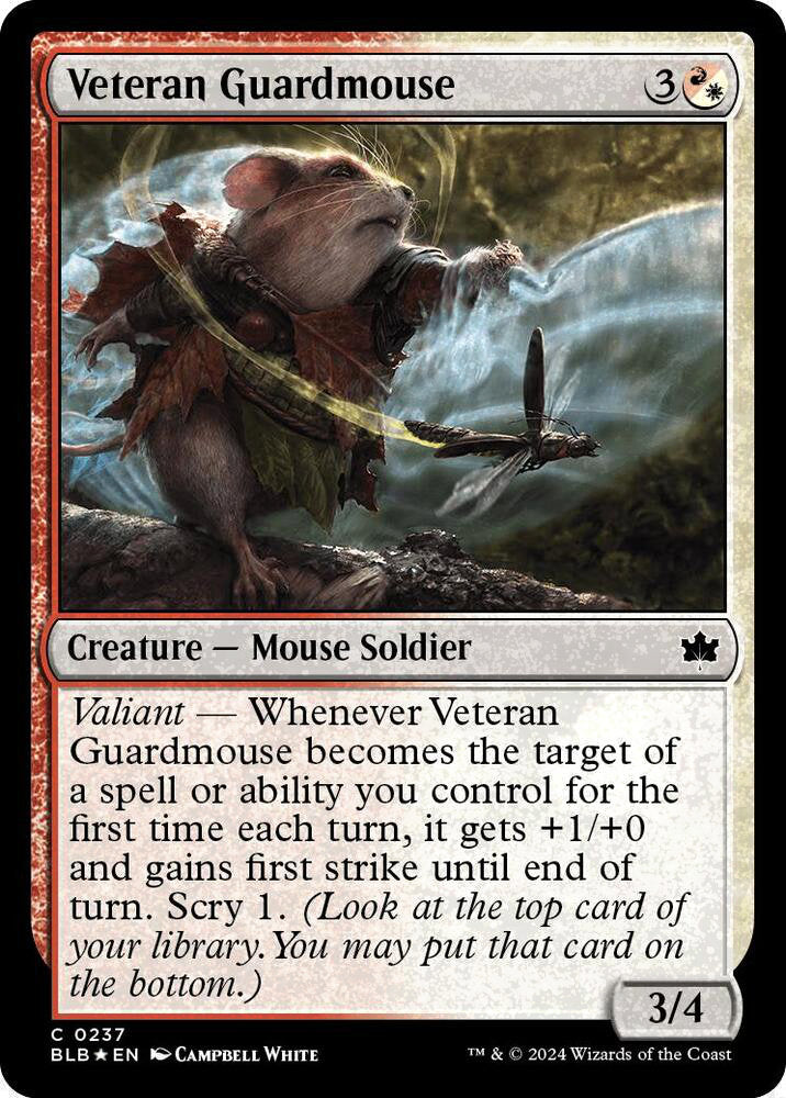 Veteran Guardmouse BLB Creature Mouse Soldier *Foil* NM