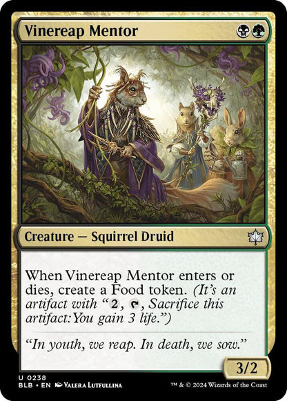 Vinereap Mentor BLB Creature Squirrel Druid NM