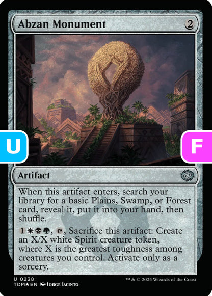 Abzan Monument TDM Artifact  *Foil* NM