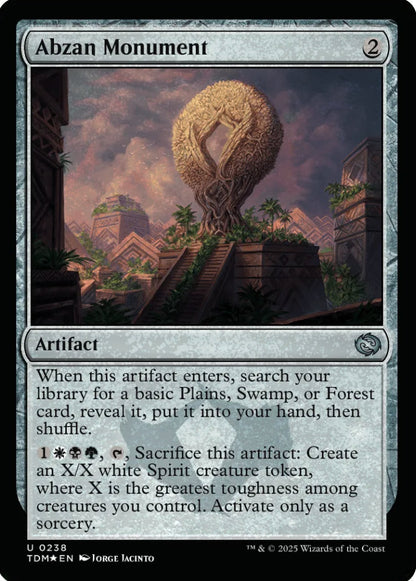 Abzan Monument TDM Artifact  *Foil* NM