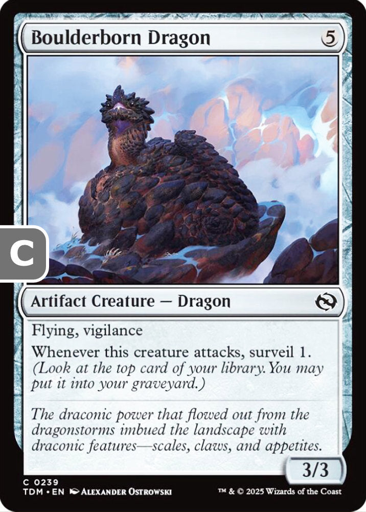 Boulderborn Dragon TDM Artifact Creature Dragon NM
