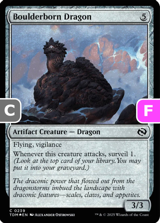 Boulderborn Dragon TDM Artifact Creature Dragon *Foil* NM