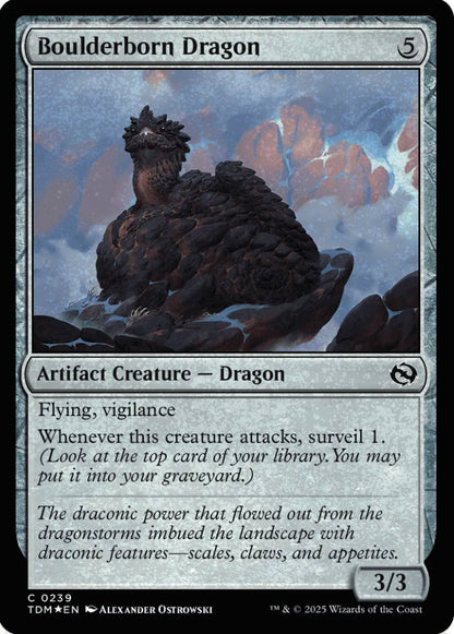 Boulderborn Dragon TDM Artifact Creature Dragon *Foil* NM