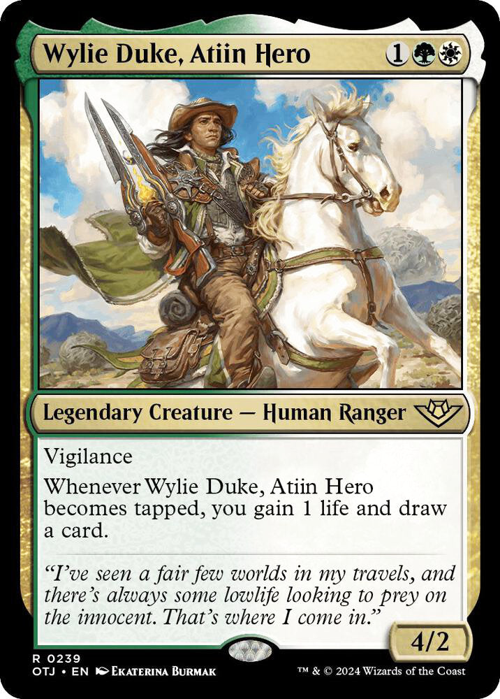 Wylie Duke, Atiin Hero OTJ Legendary Creature Human Ranger NM