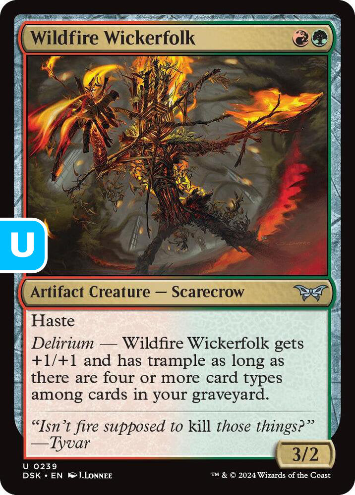 Wildfire Wickerfolk DSK Artifact Creature Scarecrow NM
