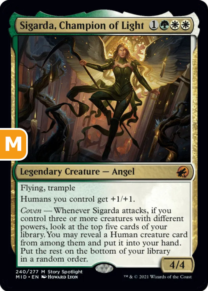 Sigarda Champion of Light MID Legendary Creature Angel NM