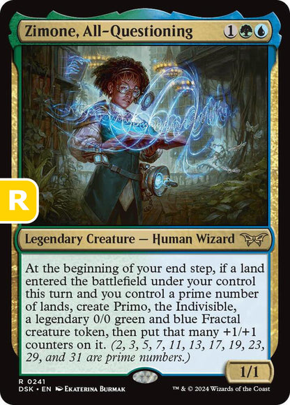 Zimone, All-Questioning DSK Legendary Creature Human Wizard NM