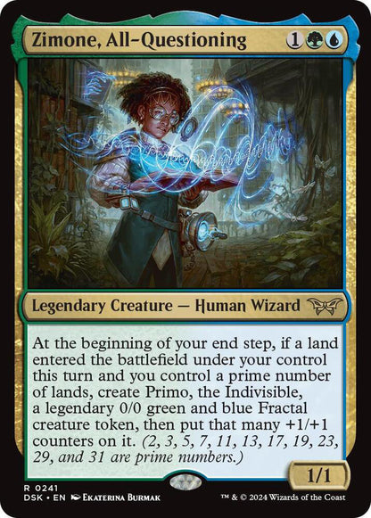 Zimone, All-Questioning DSK Legendary Creature Human Wizard NM
