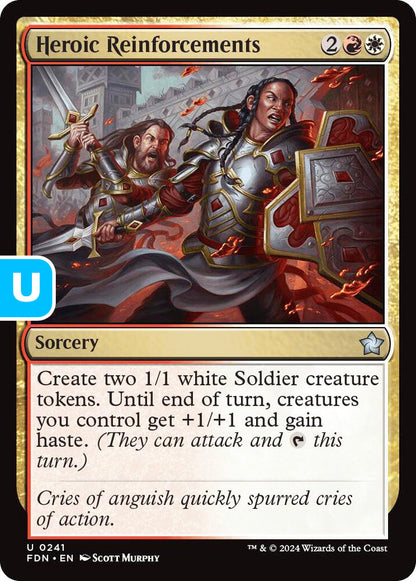 Heroic Reinforcements FDN Sorcery  NM