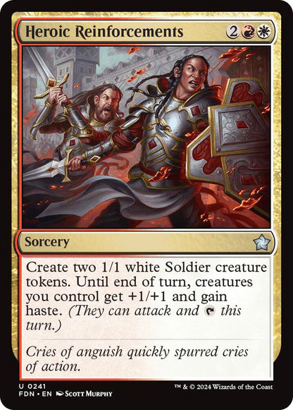 Heroic Reinforcements FDN Sorcery  NM