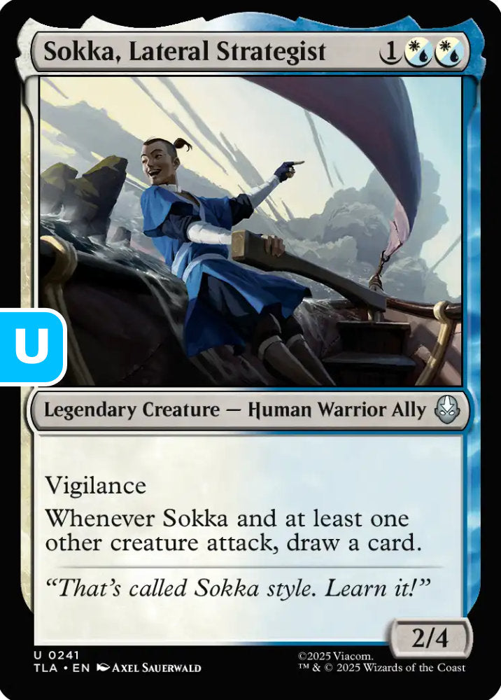 Sokka Lateral Strategist TLA Legendary Creature Human Warrior Ally NM