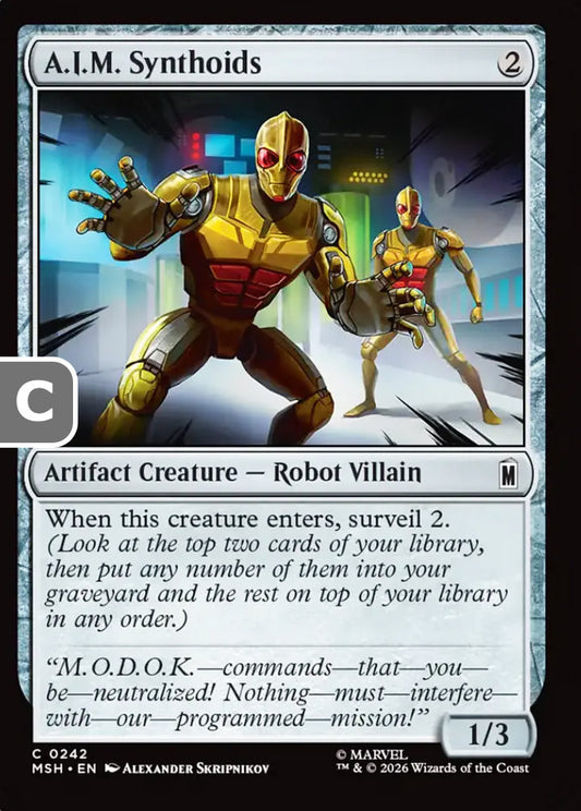 A.I.M. Synthoids MSH Artifact Creature  Robot Villain NM
