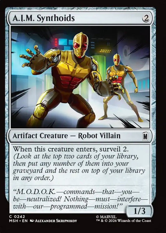 A.I.M. Synthoids MSH Artifact Creature  Robot Villain NM