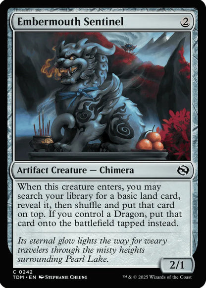 Embermouth Sentinel TDM Artifact Creature Chimera NM
