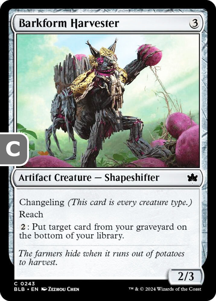Barkform Harvester BLB Artifact Creature Shapeshifter NM