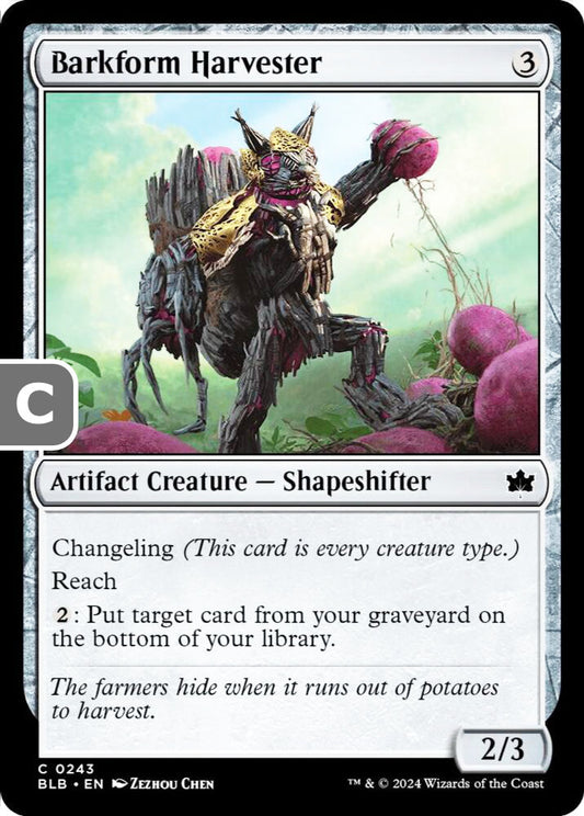 Barkform Harvester BLB Artifact Creature Shapeshifter NM