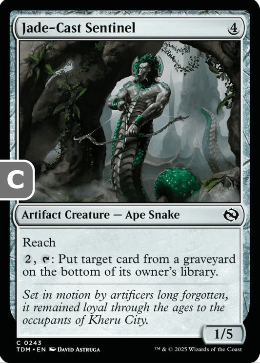 Jade-Cast Sentinel TDM Artifact Creature Ape Snake NM