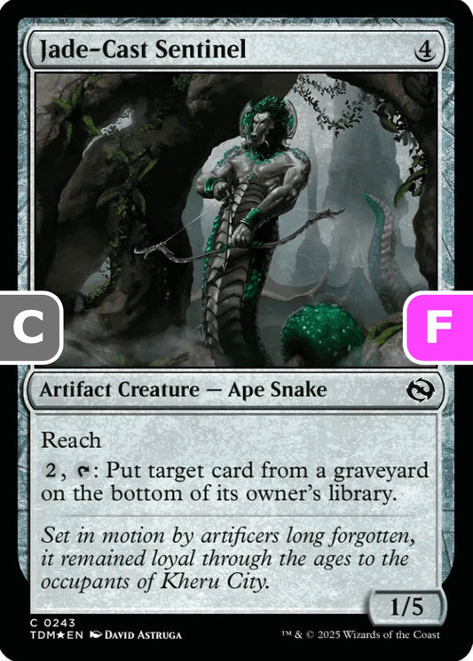 Jade-Cast Sentinel TDM Artifact Creature Ape Snake *Foil* NM