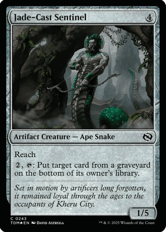 Jade-Cast Sentinel TDM Artifact Creature Ape Snake *Foil* NM