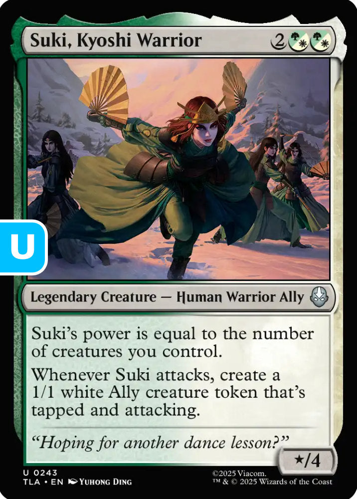 Suki Kyoshi Warrior TLA Legendary Creature Human Warrior Ally NM