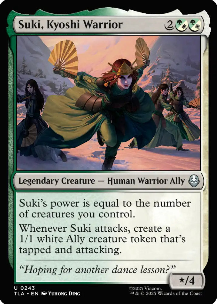 Suki Kyoshi Warrior TLA Legendary Creature Human Warrior Ally NM