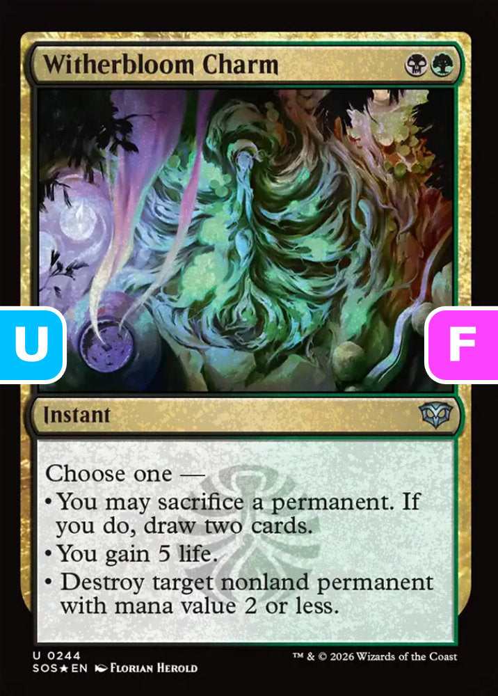 Witherbloom Charm SOS Instant  *Foil* NM