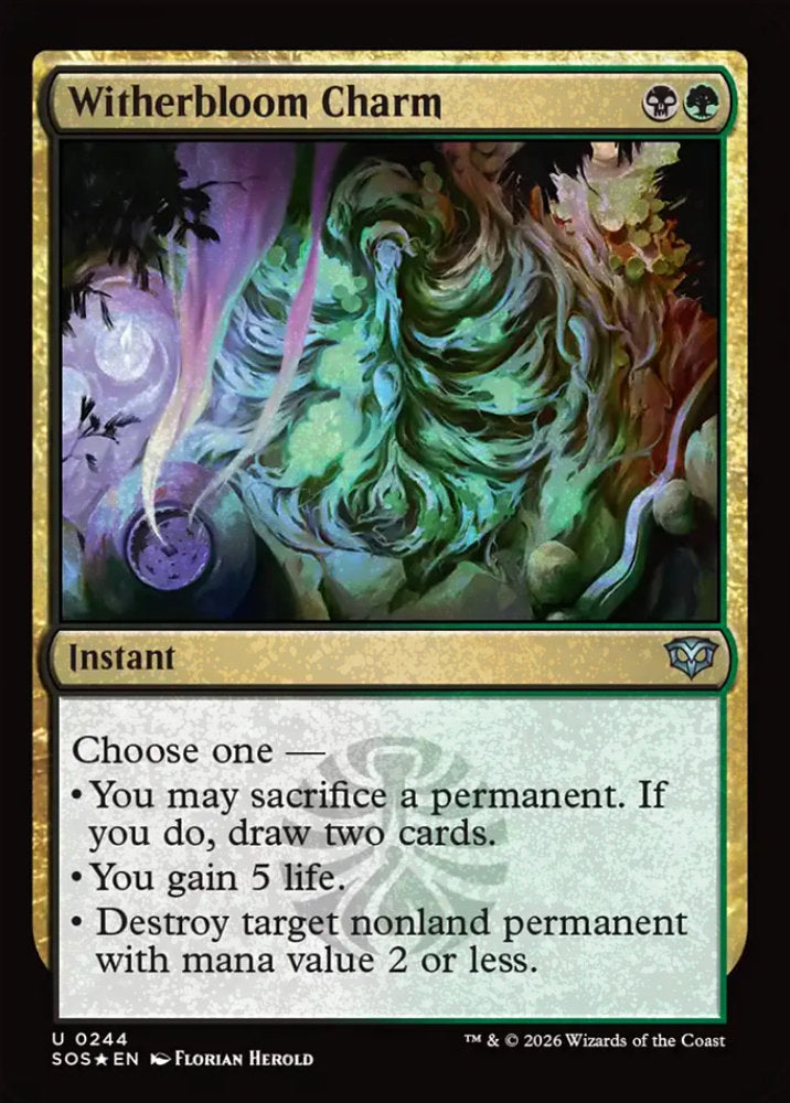 Witherbloom Charm SOS Instant  *Foil* NM