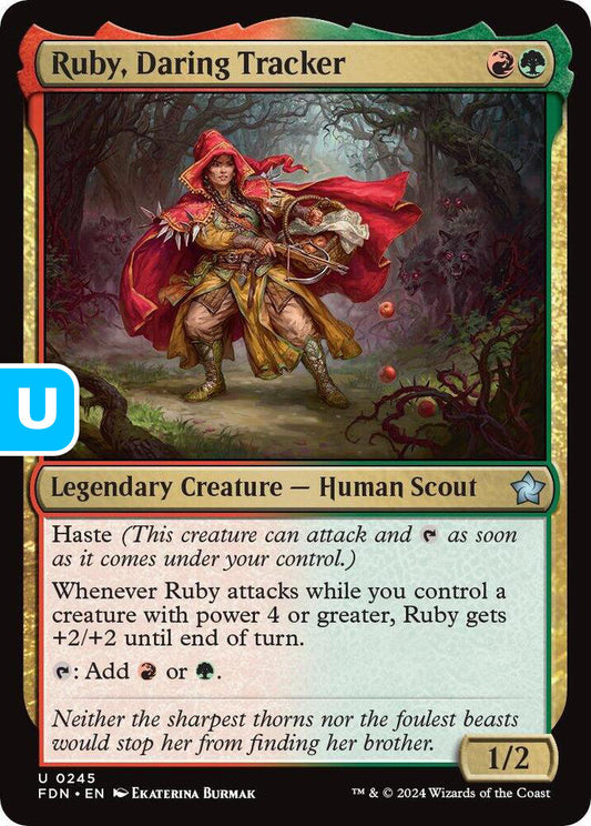 Ruby, Daring Tracker FDN Legendary Creature Human Scout NM
