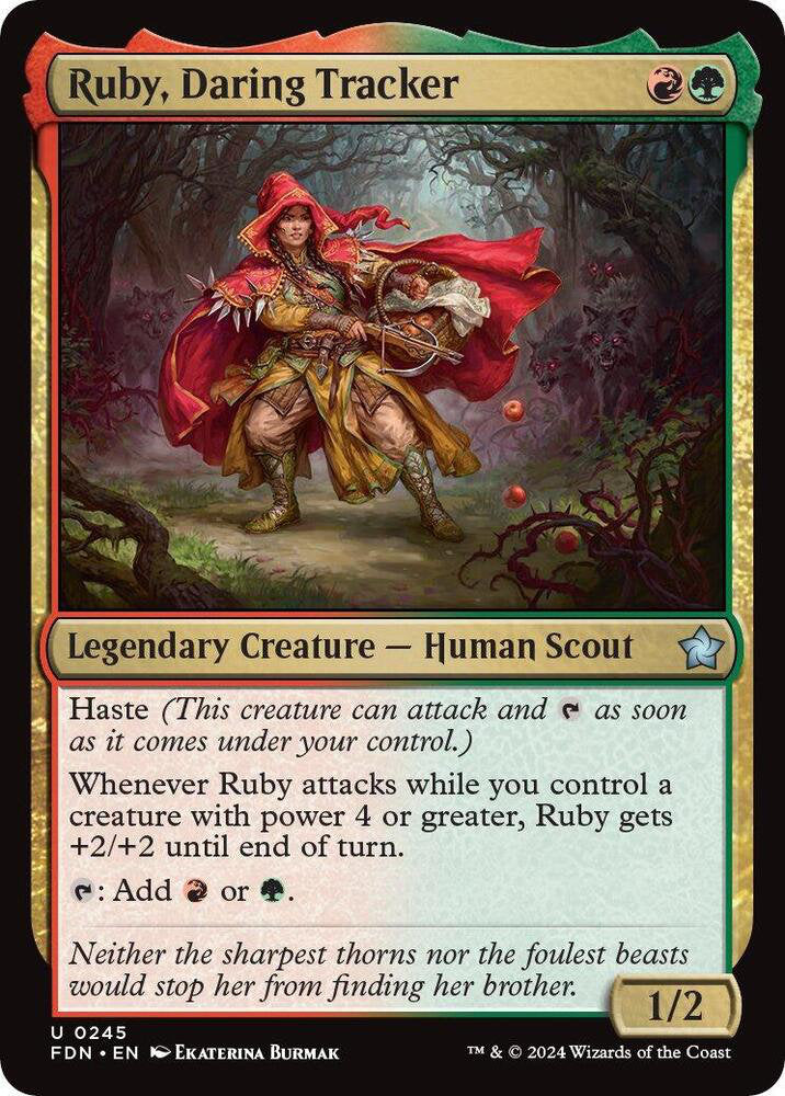 Ruby, Daring Tracker FDN Legendary Creature Human Scout NM