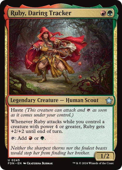 Ruby, Daring Tracker FDN Legendary Creature Human Scout NM