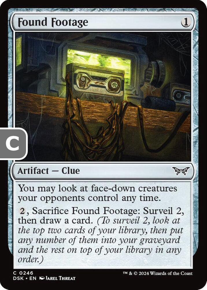 Found Footage DSK Artifact Clue NM