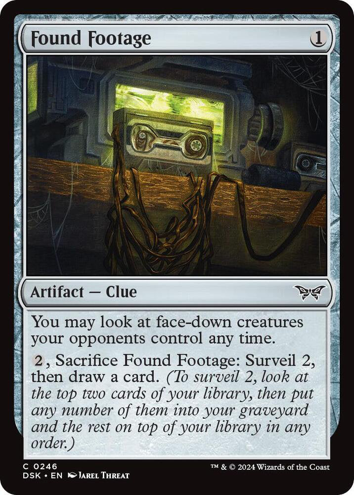 Found Footage DSK Artifact Clue NM