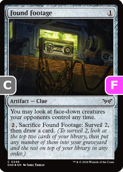 Found Footage DSK Artifact Clue *Foil* NM