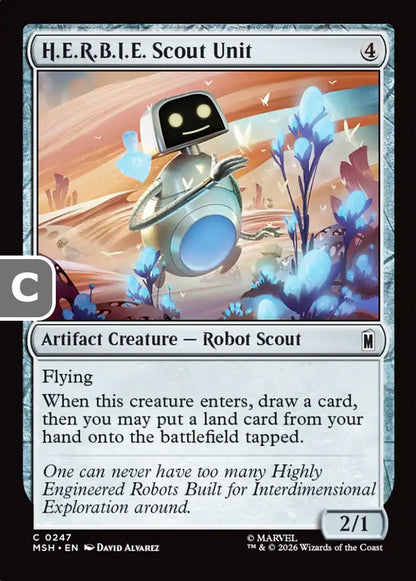 H.E.R.B.I.E. Scout Unit MSH Artifact Creature  Robot Scout NM