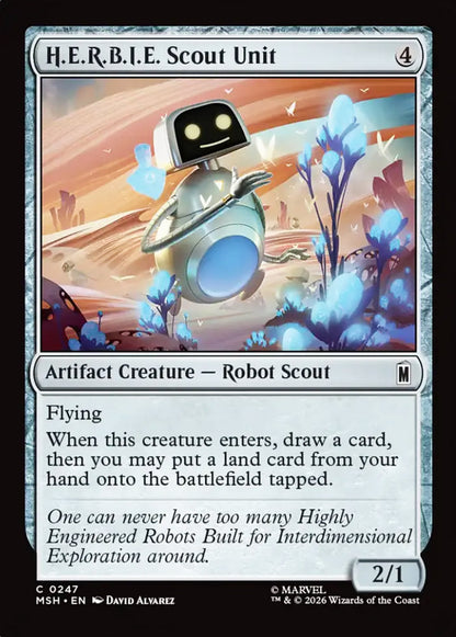 H.E.R.B.I.E. Scout Unit MSH Artifact Creature  Robot Scout NM