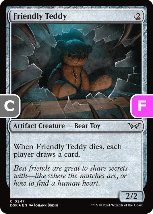 Friendly Teddy DSK Artifact Creature Bear Toy *Foil* NM
