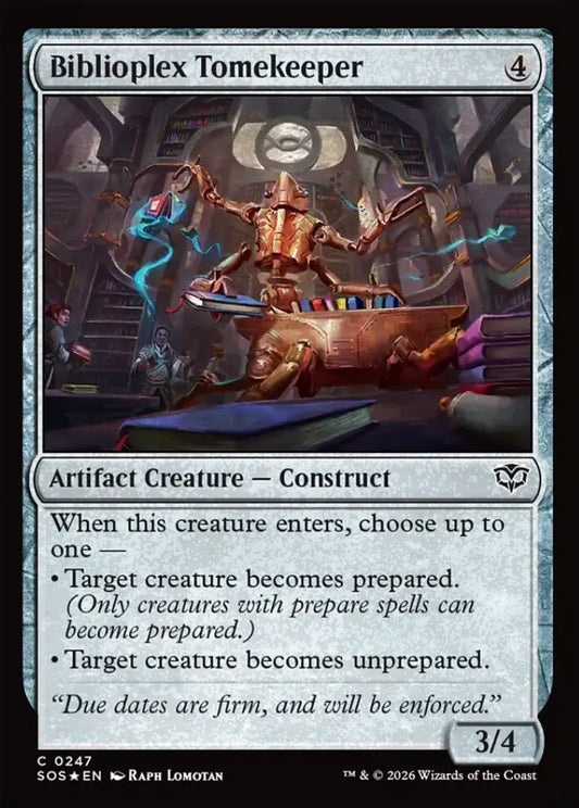 Biblioplex Tomekeeper SOS Artifact Creature  Construct *Foil* NM