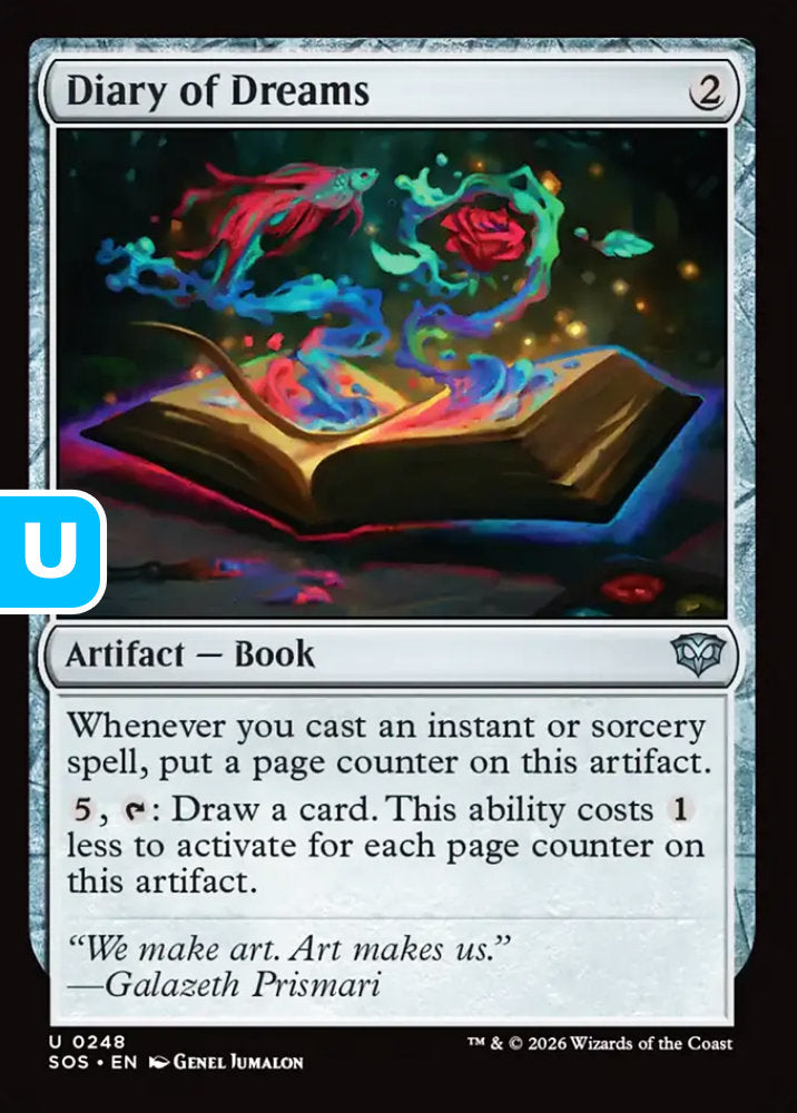 Diary of Dreams SOS Artifact Book NM