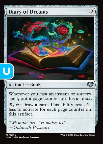 Diary of Dreams SOS Artifact Book NM