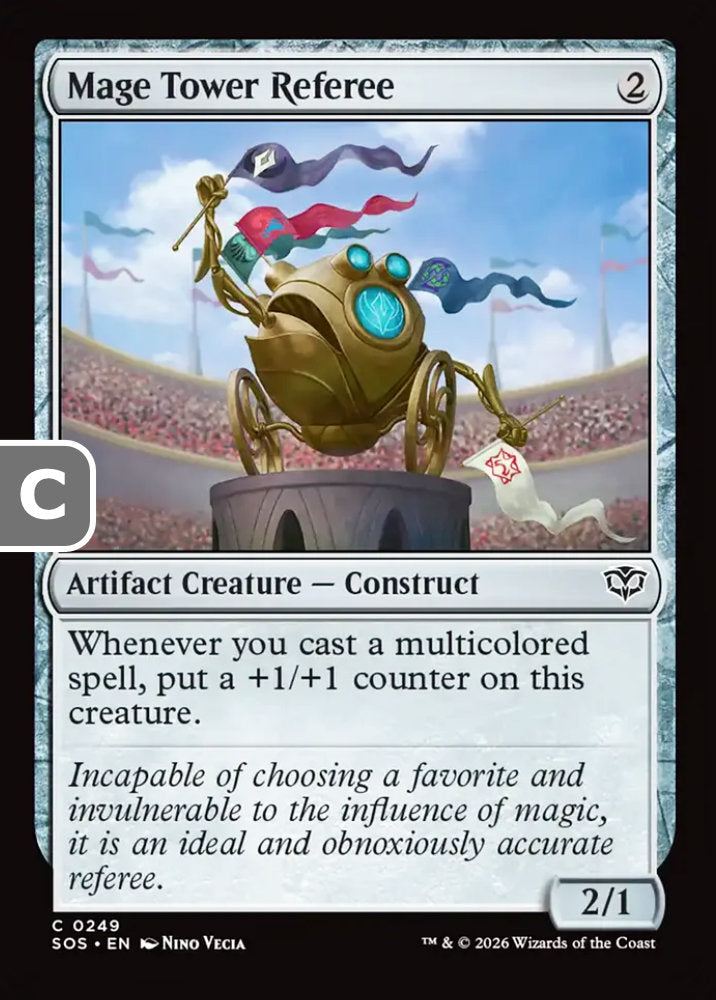 Mage Tower Referee SOS Artifact Creature  Construct NM