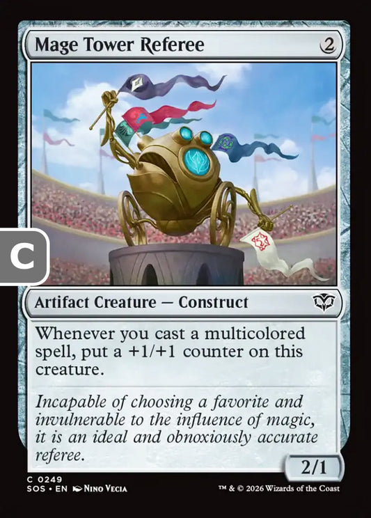 Mage Tower Referee SOS Artifact Creature  Construct NM